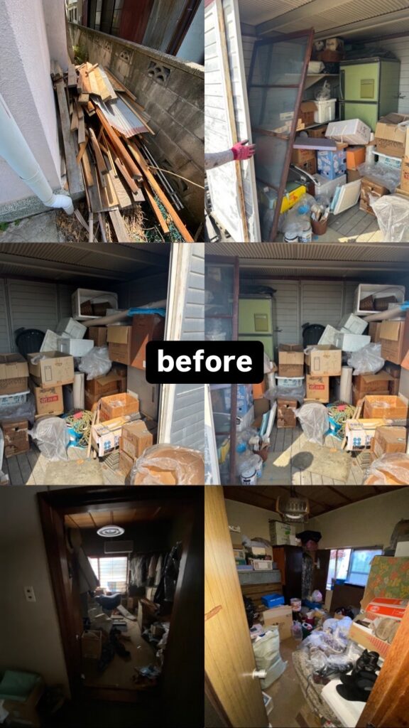 大阪府枚方市　解体予定物件　残置物回収
